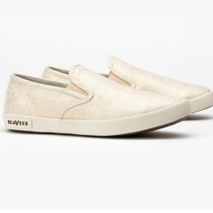 Seavees Natural Linen Baja Slip-On size 7.5